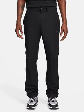 Nike Club Chino Pants Black Straight Leg Relaxed Fit Minimalist